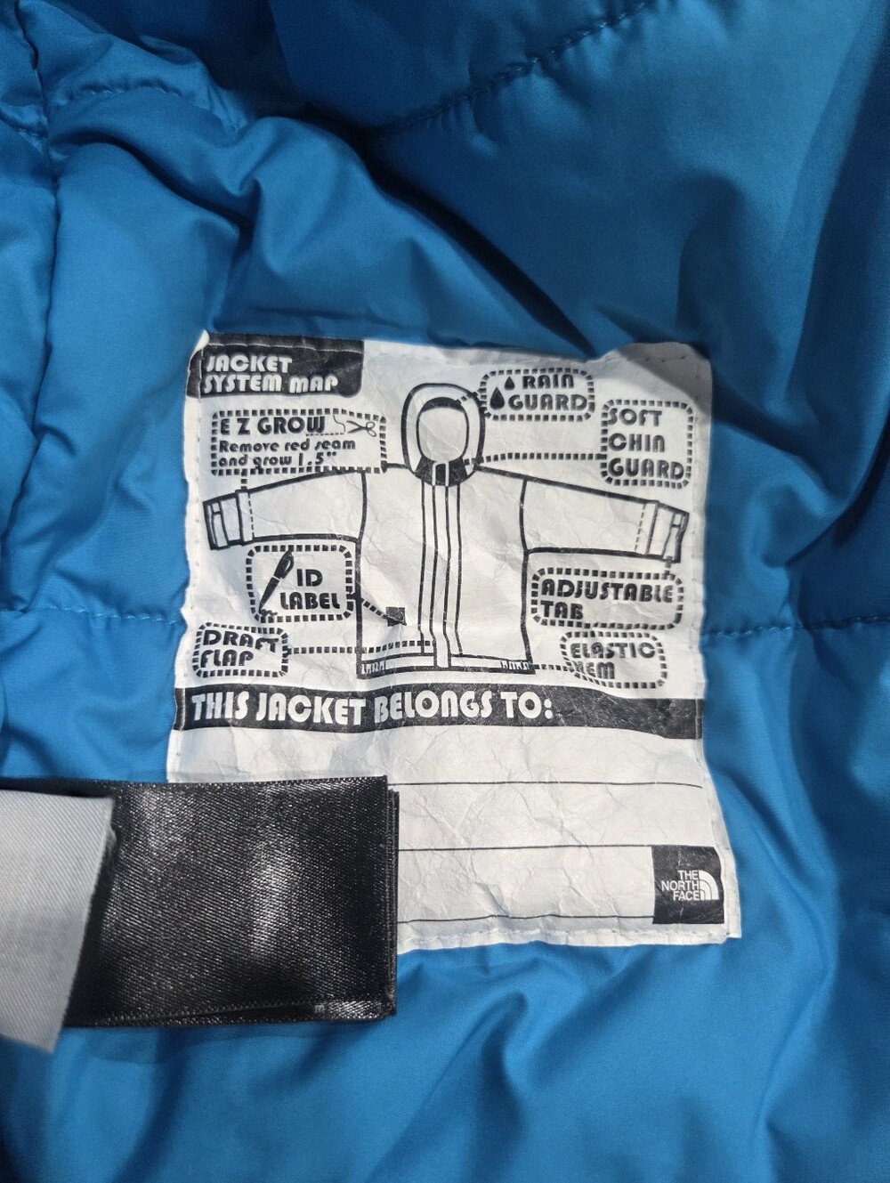 The North Face Kids Blue & Black Insulated Hooded Jacket Sz.3T - Picture 8 of 10